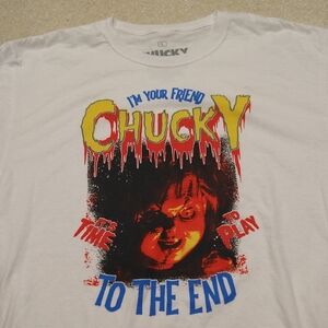 Chucky Graphic Long Sleeve Tee - White NWOT